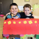 Kinderkunst im Fußacher Kinderhaus Pertinsel