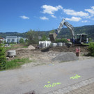 Bilder vom Baufortschritt Kanal- und Wasserbau im Bereich Kurzglend