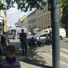 Unfall mit Taxi auf der Koppstraße in Wien-Ottakring