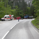 Niederösterreich: Motorrad und Lkw stießen im Höllental zusammen