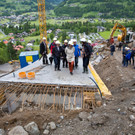 Lokalaugenschein auf der Baustelle des Schanzenzentrums