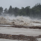 Hochwasser: Abtransporte im Kraftwerk Braunau