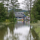 Wallersee trat über Ufer