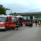 Hochwasser in in Theiss (Krems): Feuerwehr sichert Damm und baut zweite Verteidigungslinie