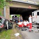 Schwerer Unfall auf der  Brunnerfeldstraße in Brunn am Gebirge
