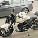 Neues Motorrad demoliert