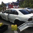 A14: Alkolenker kollidiert mit Lkw