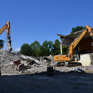 Abbrucharbeiten alte HAK - Abriss der Turnhalle