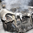 Pkw-Brand auf Rheintalautobahn