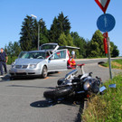 Motorradlenker bei Unfall auf Bödelestraße in Dornbirn schwer verletzt