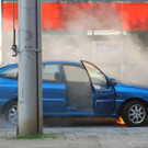 Pkw-Brand an Simmeringer Hauptstrasse