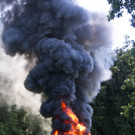 Traktor in Vollbrand