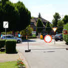 Bauarbeiten beim Kreisverkehr GH Hahn