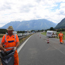 Wohnwagencrash auf A8