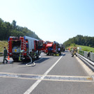 A21: Reisebus fing Feuer