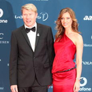 Mika Hakkinen und deine Freundin Marketa Kromatova 