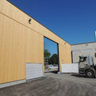    Gebäude mit Hackschnitzelanlage