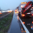 Unfall auf der A2: Pkw überschlug sich auf der nassen Fahrbahn