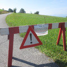 Asphaltierungsarbeiten auf der Pfänderstraße 