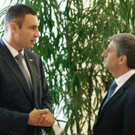 Boxweltmeister Vitali Klitschko in Wien bei ÖVP-Chef Spindelegger