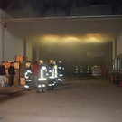 Containerbrand in Höchst