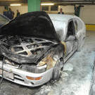 Pkw-Brand im Wiener Donauzentrum