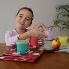 Servietten im Apfeldruck-Design