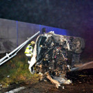 Horror-Unfall in Edlitz: Lenker überlebt wie durch ein Wunder fast unverletzt