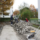 Bilder vom Leitungsneubau im Bereich Wohnanlage Alberloch 