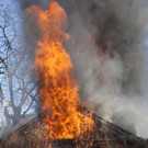 Feldkirch: Gartenhaus in Flammen