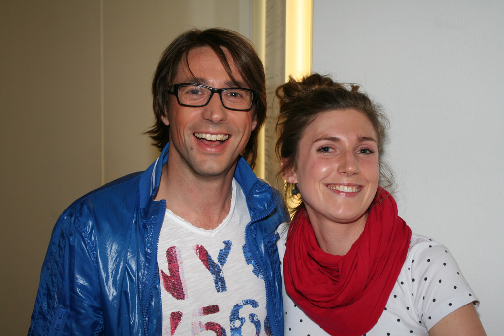 Freuten sich __ber die gelungene Premiere Markus Singer alias Alfred Klapproth und.JPG