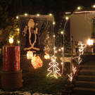 Weihnachtliche Häuserdekorationen