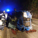Eingeklemmter Lenker nach Unfall in Gaaden von Feuerwehr befreit