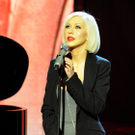 Sängerin Christina Aguilera on stage