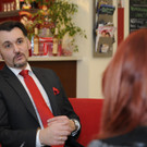 Beim Interview in der Tanzschule Svabek