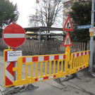 Gesperrter Straßenabschnitt