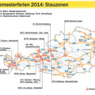 Stauzonen zu Beginn der Semesterferien 2014
