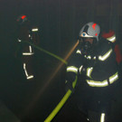Brand einer Synchronmaschine im IZ in Wiener Neudorf