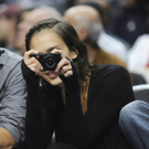 Die Schauspielerin bei einem Basketball Spiel in LA