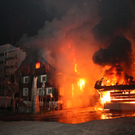 Dornbirn: Holzhaus in Flammen
