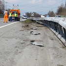 Rankweil: Tankwagen prallt gegen Mittelleitschiene