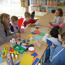 Kindergarten Röthis in der Bücherei