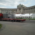 Aufbau für den Wien-Marathon in der Innenstadt