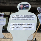 Protestaktion vor dem Landhaus