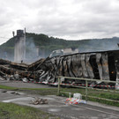 Aktuelle Bilder von der Brandstelle Weiler Möbel: Sonntag, 11.05.2014 - 11.00 Uhr