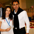 Bettina Plank mit ihrem Trainer Dragan Leiler.JPG