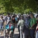 Nach den Eisheiligen: Sonne satt am Molo in Bregenz