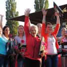 Siegerehrung im Stadion