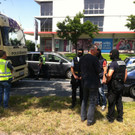 Cobraeinsatz vor dem Messepark