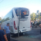 Reisebus hatte bei Fest der Freiheit-Gegendemo Unfall am Wiener Ring